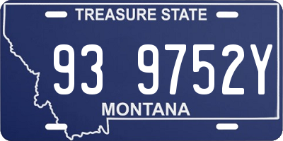 MT license plate 939752Y