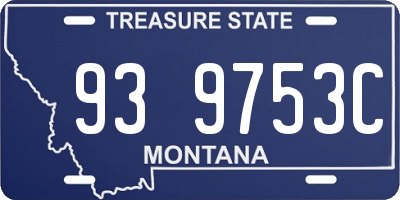 MT license plate 939753C