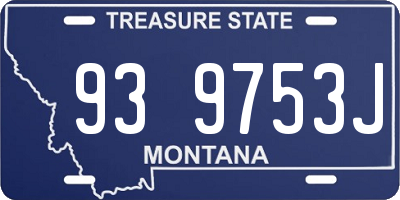 MT license plate 939753J