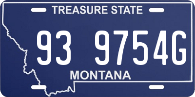 MT license plate 939754G