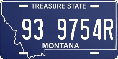 MT license plate 939754R