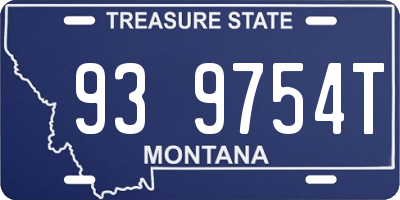 MT license plate 939754T