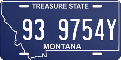 MT license plate 939754Y