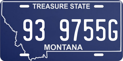 MT license plate 939755G