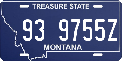 MT license plate 939755Z