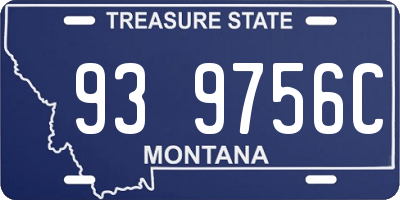 MT license plate 939756C