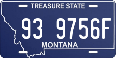 MT license plate 939756F