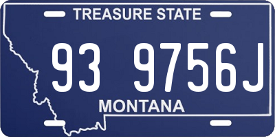 MT license plate 939756J