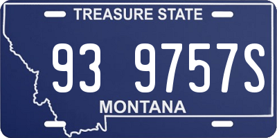 MT license plate 939757S