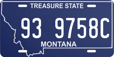 MT license plate 939758C