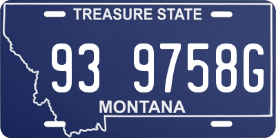 MT license plate 939758G