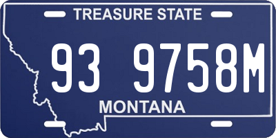 MT license plate 939758M