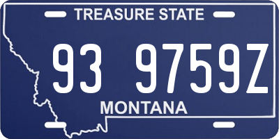 MT license plate 939759Z