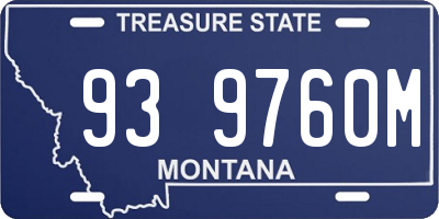 MT license plate 939760M