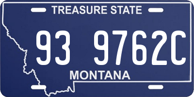 MT license plate 939762C