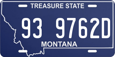 MT license plate 939762D
