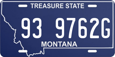 MT license plate 939762G