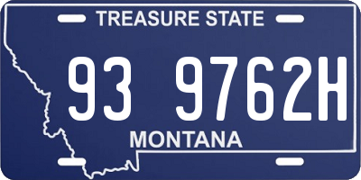 MT license plate 939762H