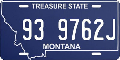 MT license plate 939762J