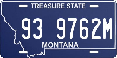MT license plate 939762M