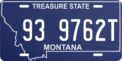 MT license plate 939762T