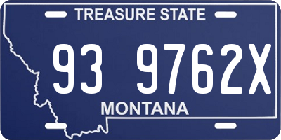 MT license plate 939762X