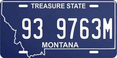 MT license plate 939763M