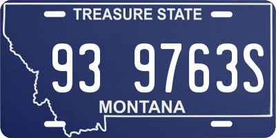 MT license plate 939763S