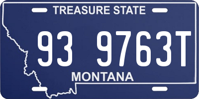 MT license plate 939763T