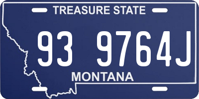 MT license plate 939764J