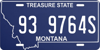 MT license plate 939764S