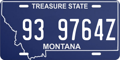 MT license plate 939764Z