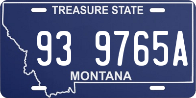MT license plate 939765A