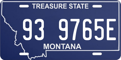 MT license plate 939765E