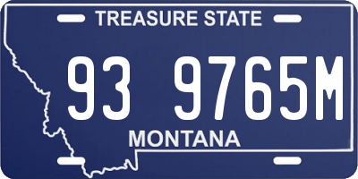MT license plate 939765M