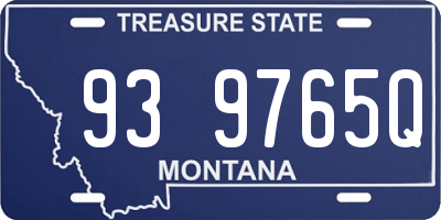 MT license plate 939765Q