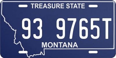 MT license plate 939765T
