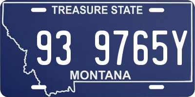 MT license plate 939765Y