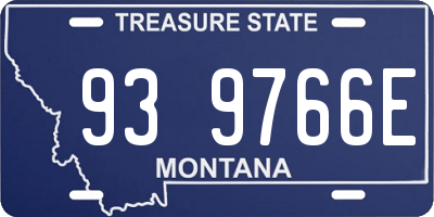 MT license plate 939766E