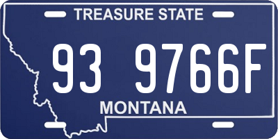 MT license plate 939766F