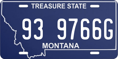 MT license plate 939766G