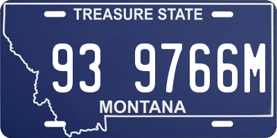 MT license plate 939766M