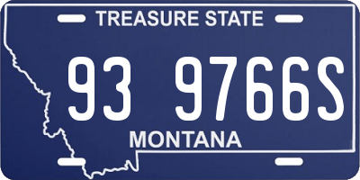 MT license plate 939766S