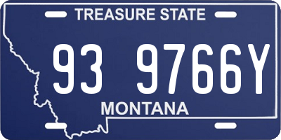 MT license plate 939766Y