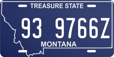 MT license plate 939766Z
