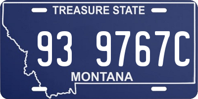 MT license plate 939767C