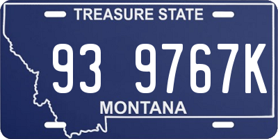 MT license plate 939767K