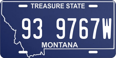 MT license plate 939767W