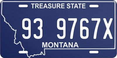 MT license plate 939767X