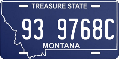 MT license plate 939768C